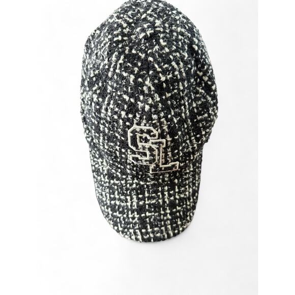 YSL SAINT LAURENT TWEED WOOL BLEND LOGO BASEBALL CAP HAT 56/SMALL - Picture 6 of 11